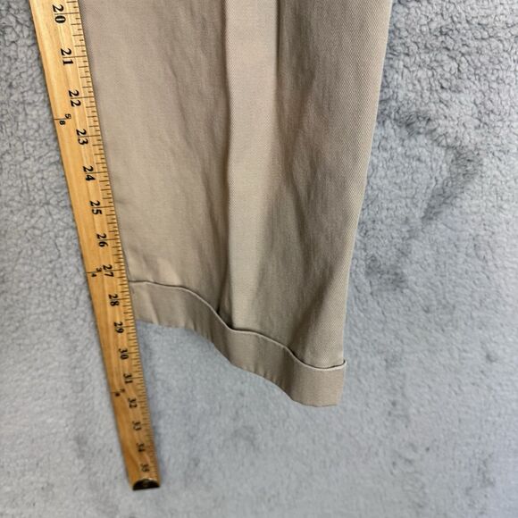 Bills Khakis Pants Mens 37x29 Khaki Straight Leg Chino Pleated Cuffed - Picture 4 of 11
